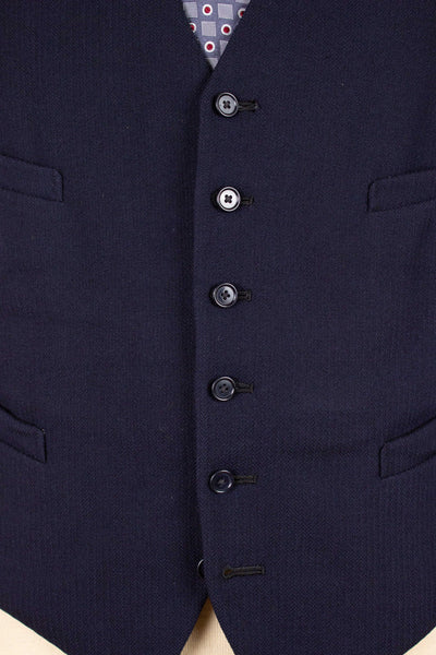 SWEDISH 1946 DARK BLUE THREE PIECE BESPOKE SUIT BY SÖDERSTRÖM & SON. SIZE CA EU 50-52