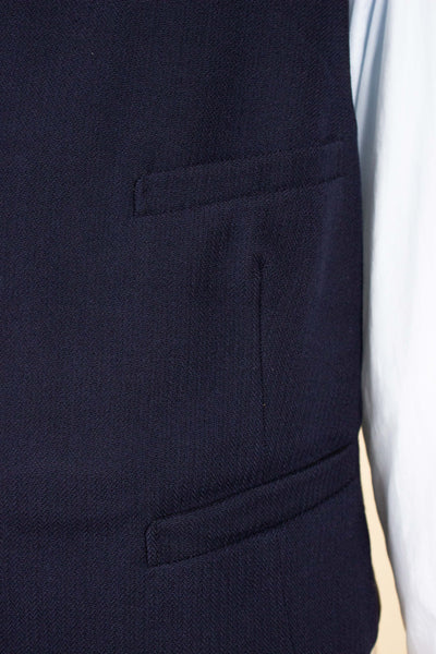 SWEDISH 1946 DARK BLUE THREE PIECE BESPOKE SUIT BY SÖDERSTRÖM & SON. SIZE CA EU 50-52