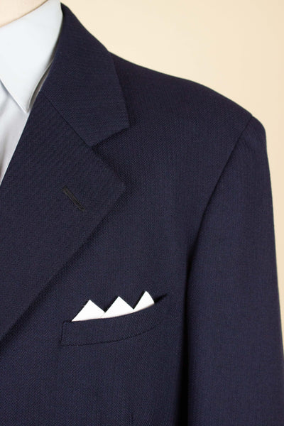 SWEDISH 1946 DARK BLUE THREE PIECE BESPOKE SUIT BY SÖDERSTRÖM & SON. SIZE CA EU 50-52