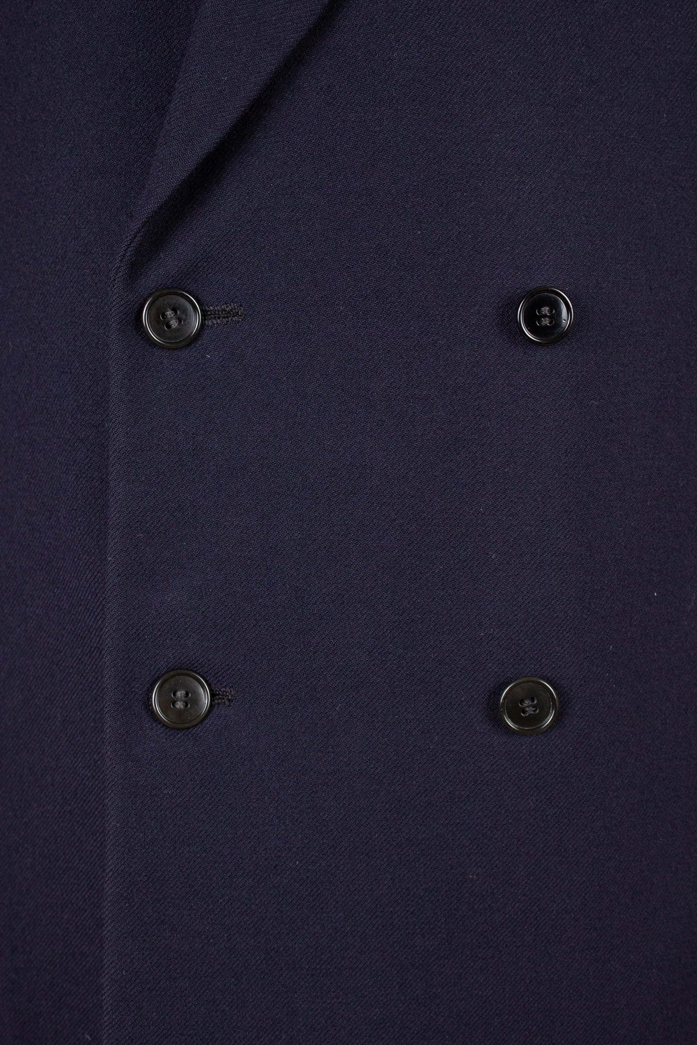 SWEDISH 1940S/1950S NAVY BLUE THREE PIECE DOUBLE BREASTED BESPOKE SUIT BY UNKNOWN MAKER. SIZE CA EU 50