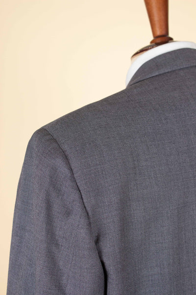 ITALIAN 1950S GREY TWO PIECE SINGLE BREASTED SUIT BY SIMON ACKERMAN. SIZE CA EU 50