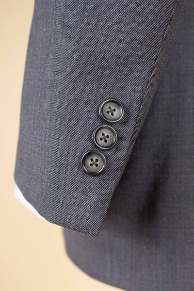 ITALIAN 1950S GREY TWO PIECE SINGLE BREASTED SUIT BY SIMON ACKERMAN. SIZE CA EU 50