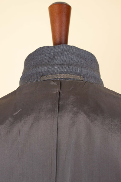 ITALIAN 1950S GREY TWO PIECE SINGLE BREASTED SUIT BY SIMON ACKERMAN. SIZE CA EU 50