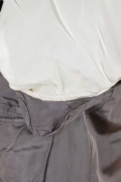 ITALIAN 1950S GREY TWO PIECE SINGLE BREASTED SUIT BY SIMON ACKERMAN. SIZE CA EU 50