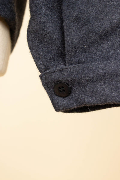 SWEDISH 1950S DARK GREY TWO-PIECE WADMAL DEADSTOCK WORKWEAR SET. SIZE CA EU 48