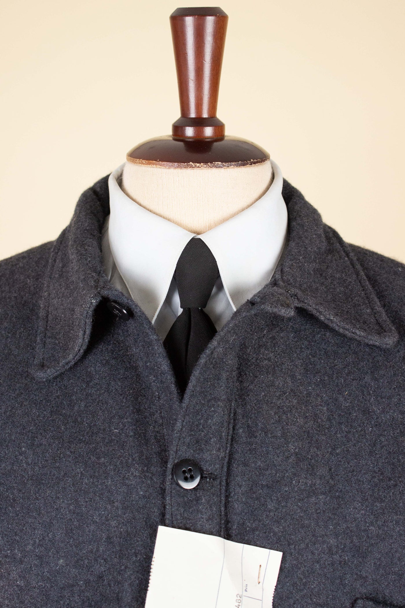 SWEDISH 1950S DARK GREY TWO-PIECE WADMAL DEADSTOCK WORKWEAR SET. SIZE CA EU 48