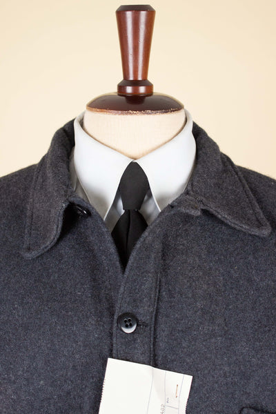 SWEDISH 1950S DARK GREY TWO-PIECE WADMAL DEADSTOCK WORKWEAR SET. SIZE CA EU 48