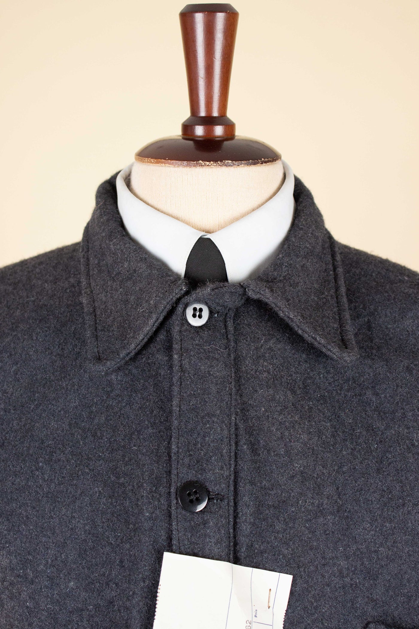 SWEDISH 1950S DARK GREY TWO-PIECE WADMAL DEADSTOCK WORKWEAR SET. SIZE CA EU 48