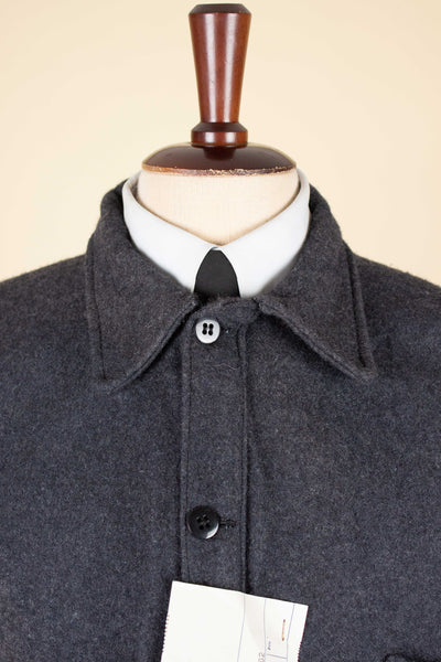 SWEDISH 1950S DARK GREY TWO-PIECE WADMAL DEADSTOCK WORKWEAR SET. SIZE CA EU 48