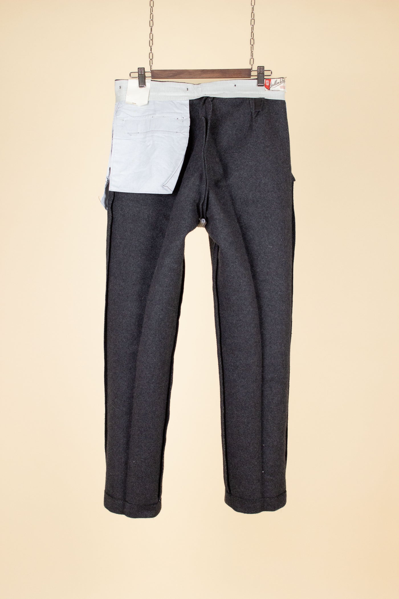 SWEDISH 1950S DARK GREY TWO-PIECE WADMAL DEADSTOCK WORKWEAR SET. SIZE CA EU 48