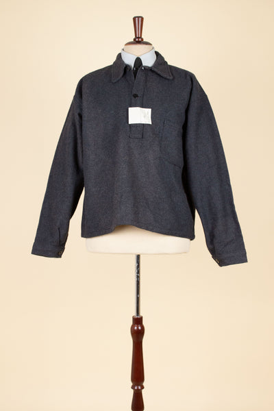 SWEDISH 1950S DARK GREY TWO-PIECE WADMAL DEADSTOCK WORKWEAR SET. SIZE CA EU 48