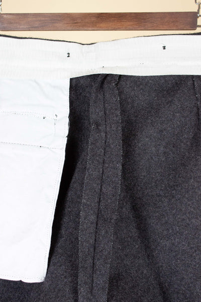 SWEDISH 1950S DARK GREY TWO-PIECE WADMAL DEADSTOCK WORKWEAR SET. SIZE CA EU 48