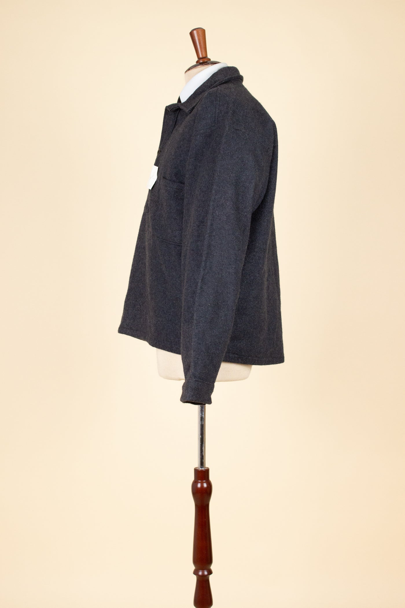 SWEDISH 1950S DARK GREY TWO-PIECE WADMAL DEADSTOCK WORKWEAR SET. SIZE CA EU 48