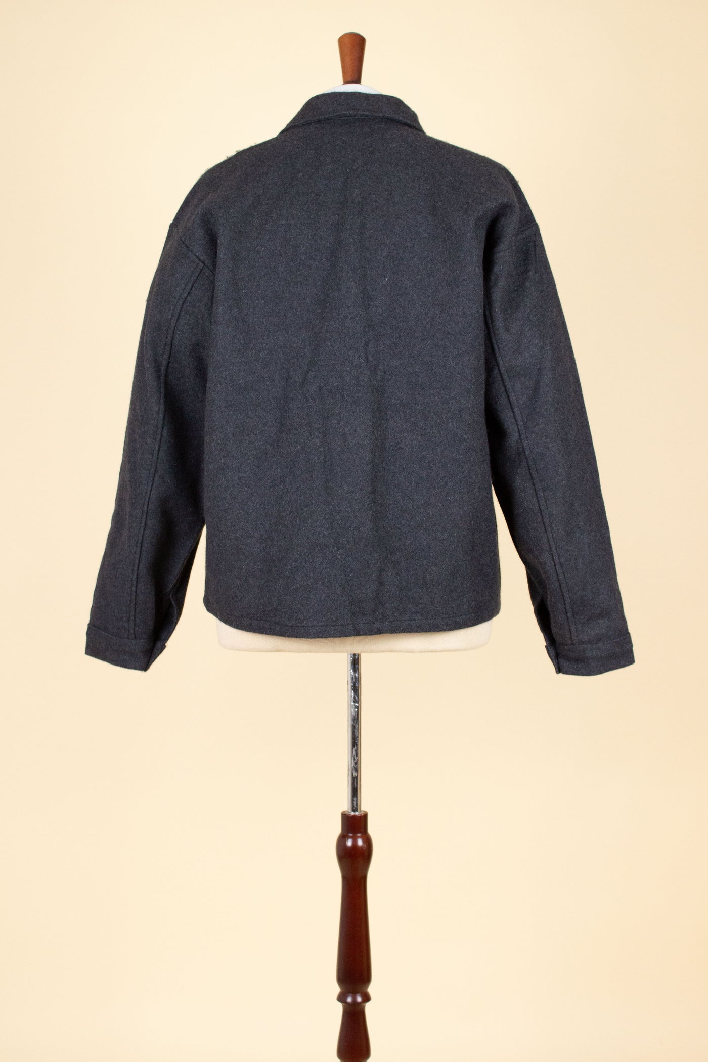 SWEDISH 1950S DARK GREY TWO-PIECE WADMAL DEADSTOCK WORKWEAR SET. SIZE CA EU 48