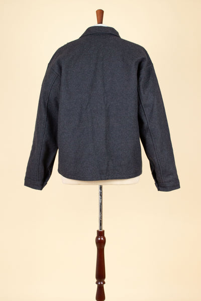 SWEDISH 1950S DARK GREY TWO-PIECE WADMAL DEADSTOCK WORKWEAR SET. SIZE CA EU 48