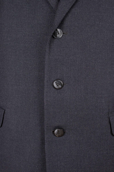 SWEDISH 1950S GREY TWO PIECE SINGLE BREASTED BESPOKE SUIT. SIZE CA EU 48