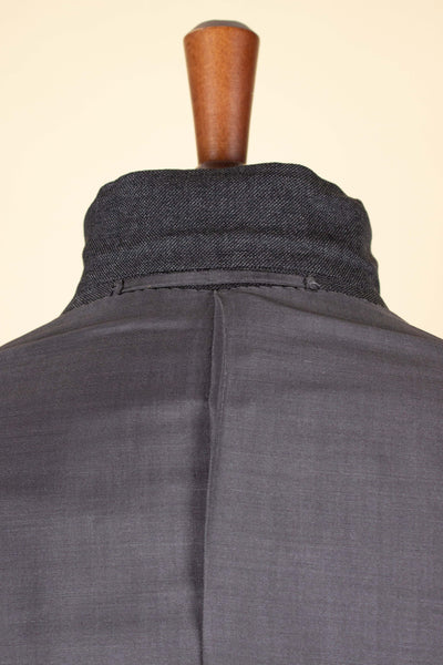 SWEDISH 1949 GREY TWO PIECE DOUBLE BREASTED BESPOKE SUIT BY HENRY TÖRNSTEN & CO. SIZE CA EU 50