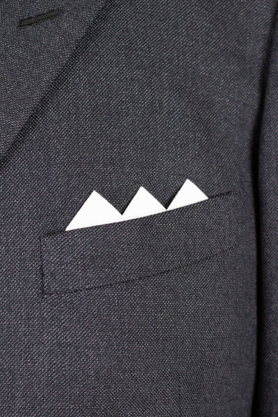 SWEDISH 1949 GREY TWO PIECE DOUBLE BREASTED BESPOKE SUIT BY HENRY TÖRNSTEN & CO. SIZE CA EU 50