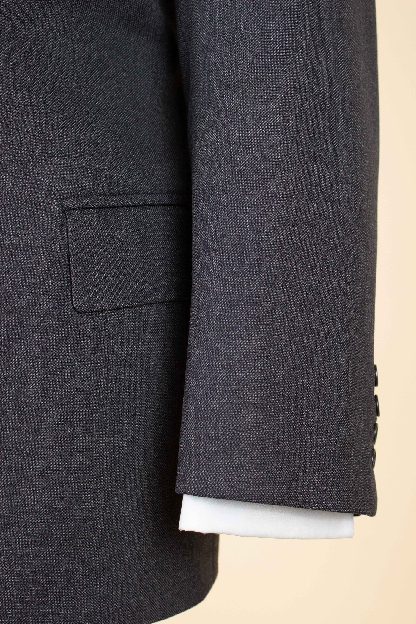 SWEDISH 1949 GREY TWO PIECE DOUBLE BREASTED BESPOKE SUIT BY HENRY TÖRNSTEN & CO. SIZE CA EU 50