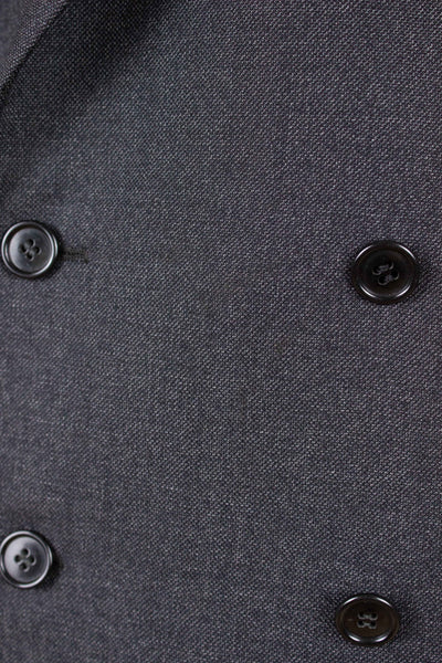 SWEDISH 1949 GREY TWO PIECE DOUBLE BREASTED BESPOKE SUIT BY HENRY TÖRNSTEN & CO. SIZE CA EU 50