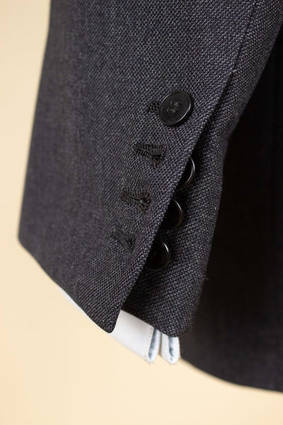 SWEDISH 1949 GREY TWO PIECE DOUBLE BREASTED BESPOKE SUIT BY HENRY TÖRNSTEN & CO. SIZE CA EU 50