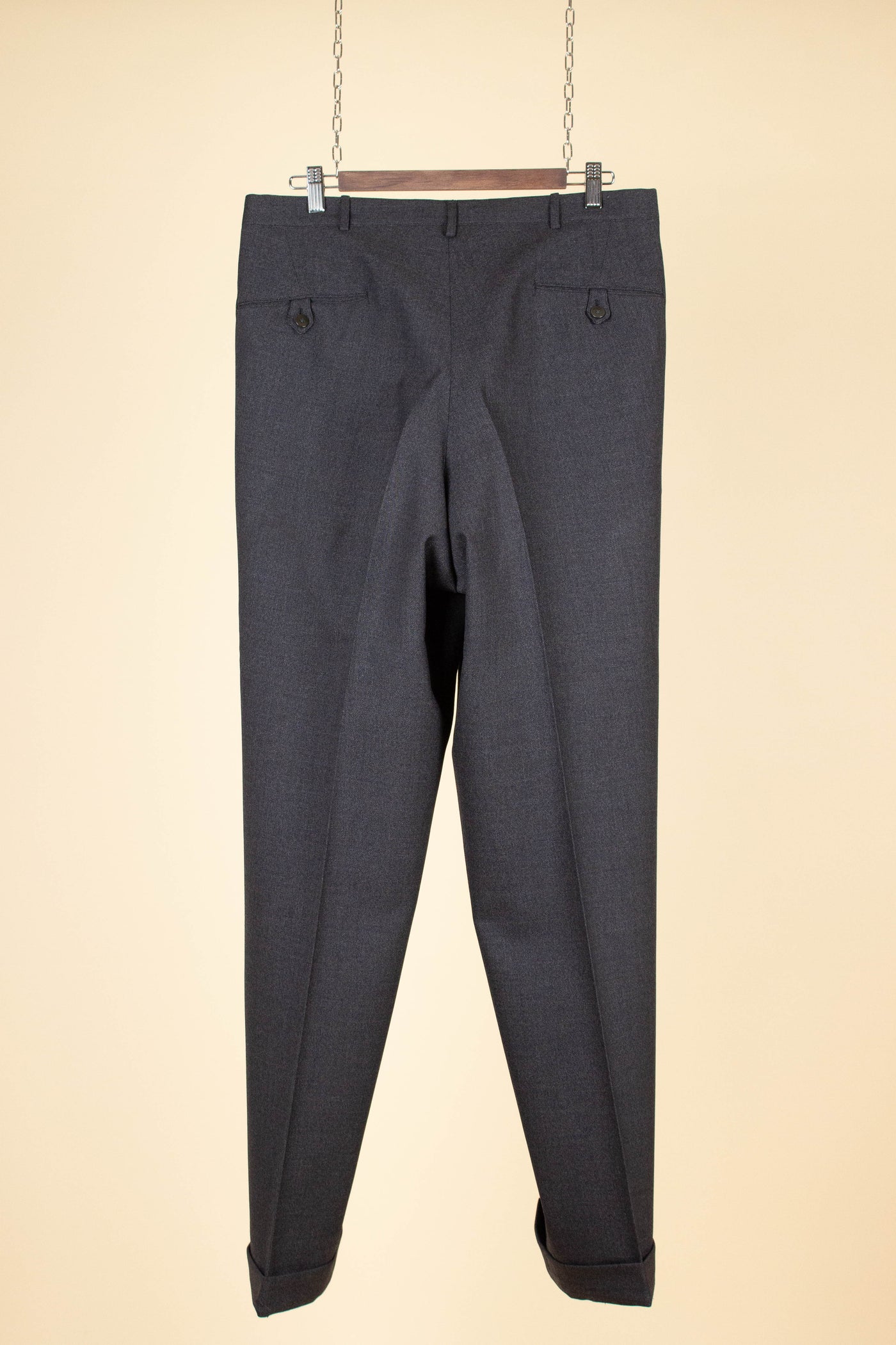 SWEDISH 1949 GREY TWO PIECE DOUBLE BREASTED BESPOKE SUIT BY HENRY TÖRNSTEN & CO. SIZE CA EU 50