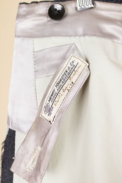 SWEDISH 1949 GREY TWO PIECE DOUBLE BREASTED BESPOKE SUIT BY HENRY TÖRNSTEN & CO. SIZE CA EU 50