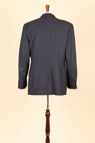 SWEDISH 1949 GREY TWO PIECE DOUBLE BREASTED BESPOKE SUIT BY HENRY TÖRNSTEN & CO. SIZE CA EU 50