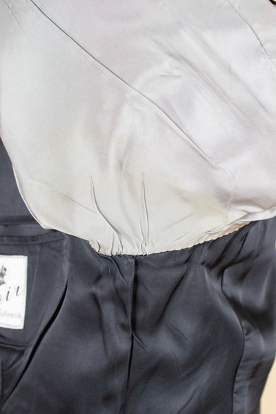 SWEDISH 1950S DARK GREY TWO PIECE SUIT BY SIR. SIZE CA EU 48