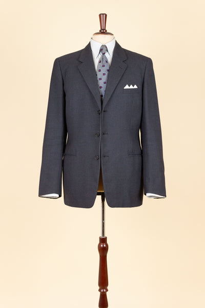 SWEDISH 1950S DARK GREY TWO PIECE SUIT BY SIR. SIZE CA EU 48