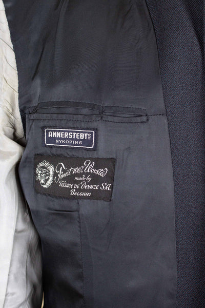 SWEDISH 1950S DARK GREY TWO PIECE SUIT BY SIR. SIZE CA EU 48