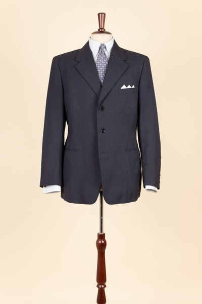 SWEDISH 1940S/1950S DARK GREY TWO PIECE SUIT BY KABOM. SIZE CA EU 48