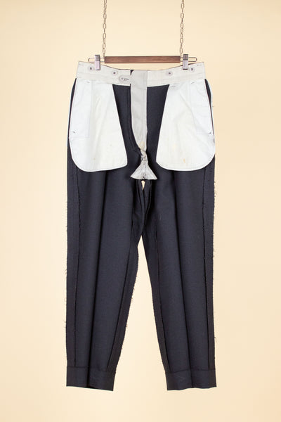 SWEDISH 1940S/1950S DARK GREY TWO PIECE SUIT BY KABOM. SIZE CA EU 48