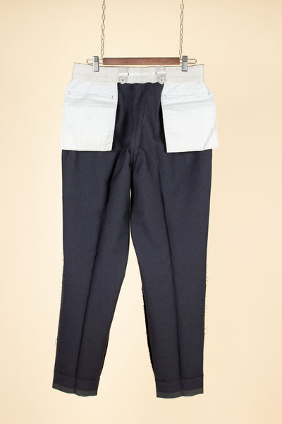 SWEDISH 1940S/1950S DARK GREY TWO PIECE SUIT BY KABOM. SIZE CA EU 48