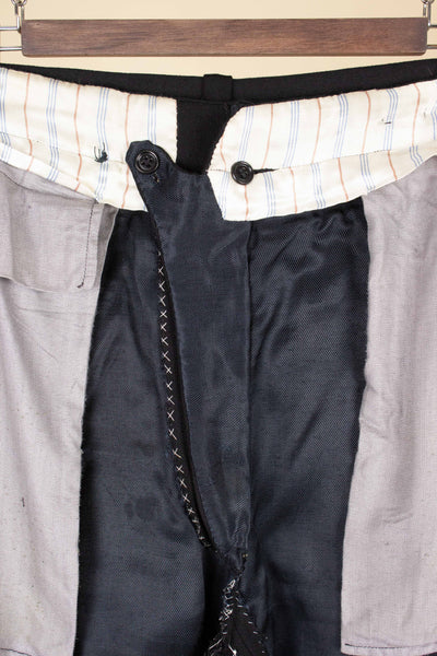 SWEDISH 1930S/1940S BLACK TWO PIECE DOUBLE BREASTED BESPOKE SUIT. SIZE CA EU 52-54