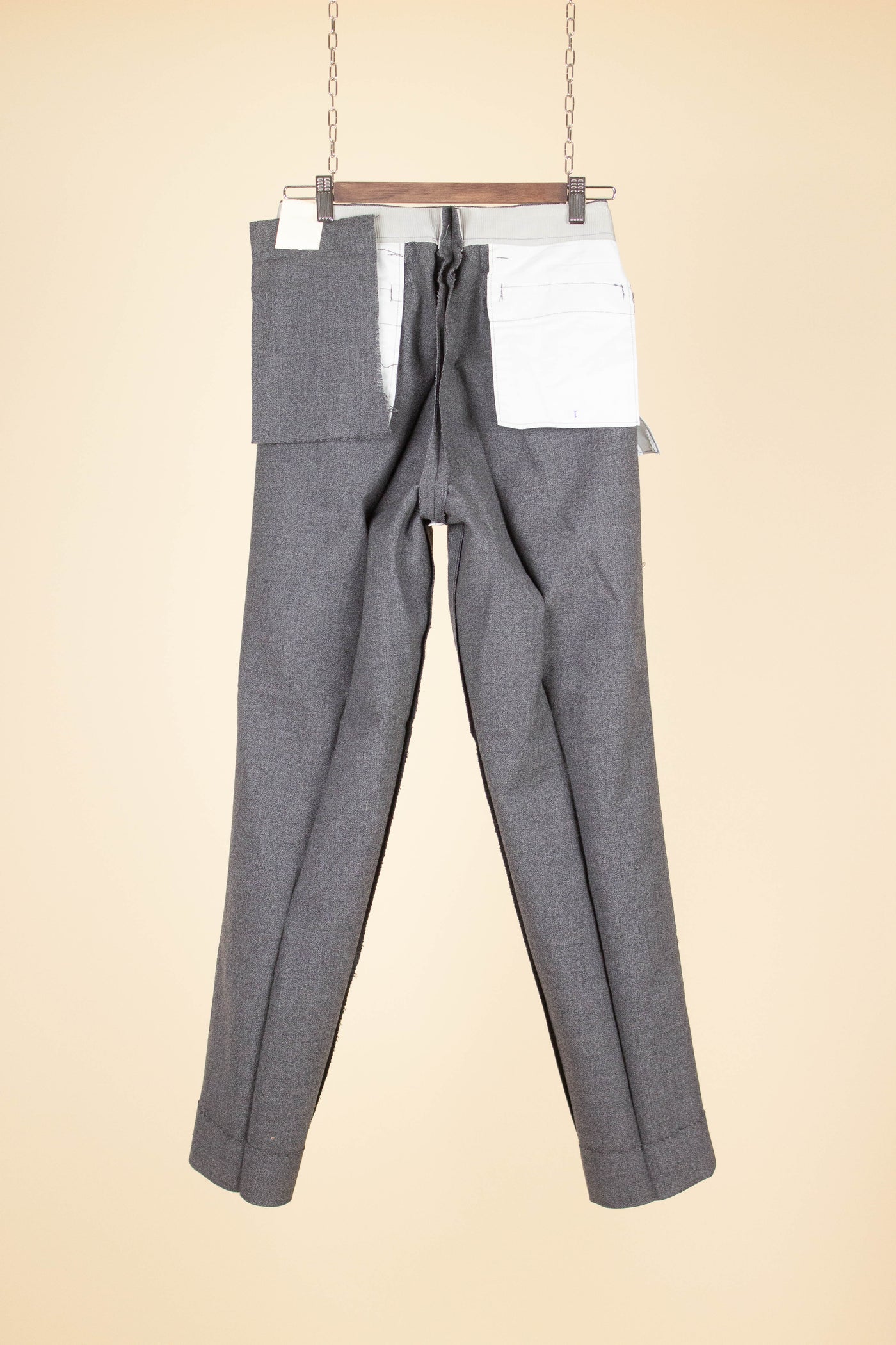 SWEDISH 1960S DEADSTOCK GREY TROUSERS. SIZE CA EU 42