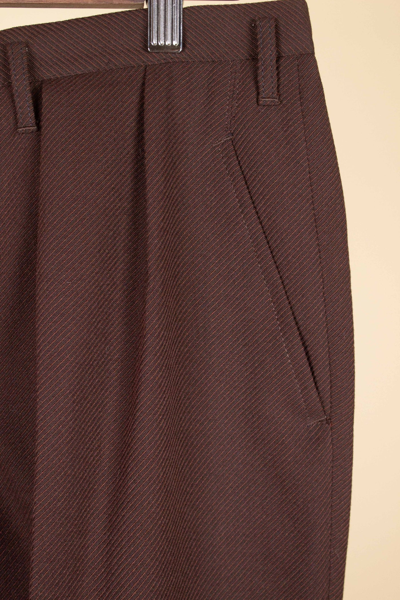 SWEDISH 1940S/1950S DEADSTOCK BROWN TROUSERS BY KLIMAX. SIZE CA EU 46