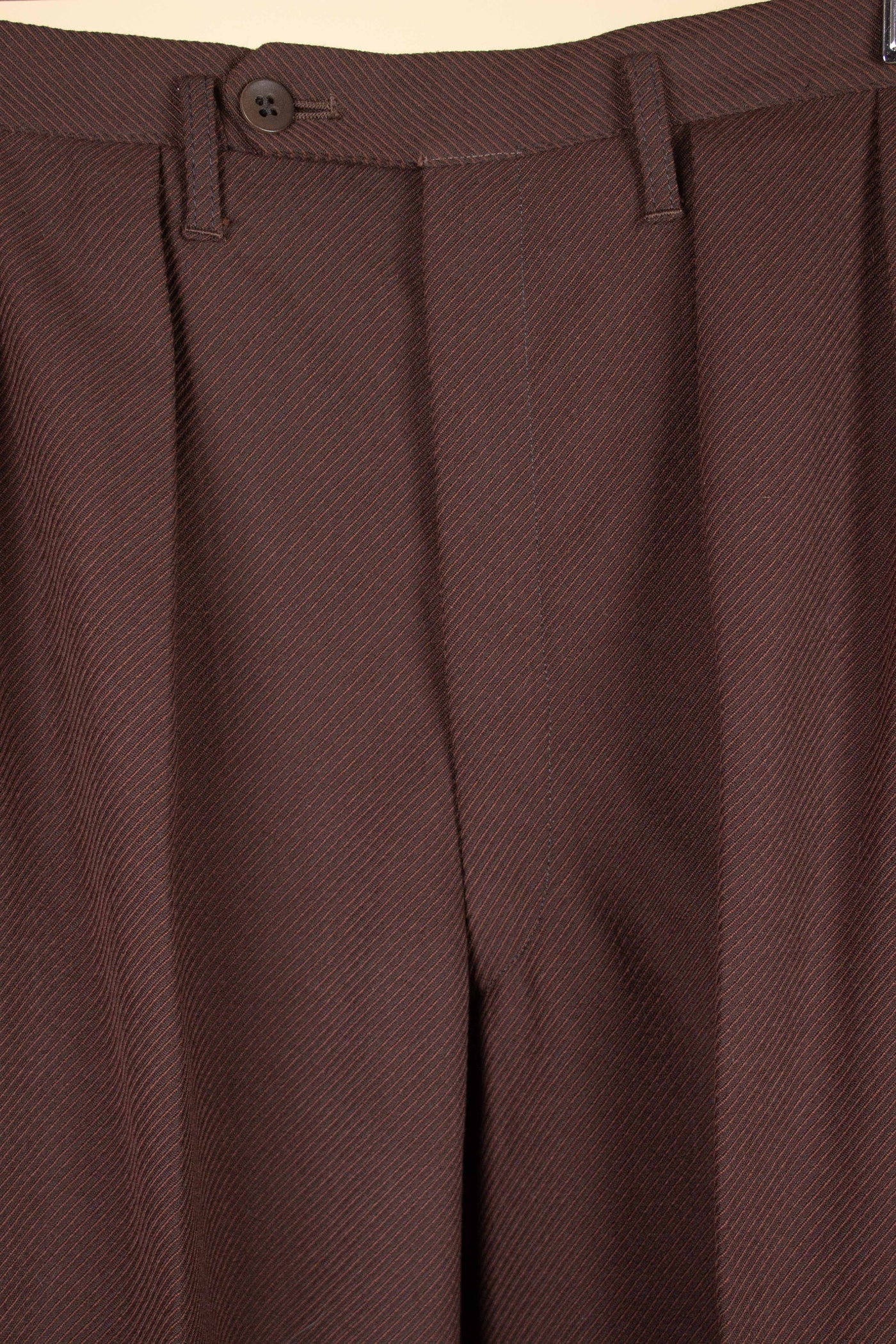 SWEDISH 1940S/1950S DEADSTOCK BROWN TROUSERS BY KLIMAX. SIZE CA EU 46