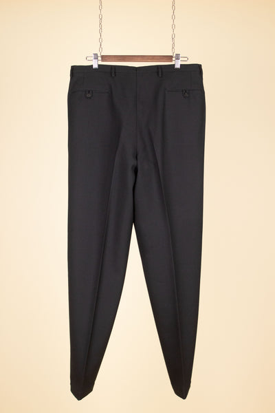 SWEDISH 1950S/1960S BLACK TROUSERS. SIZE CA EU 50-52