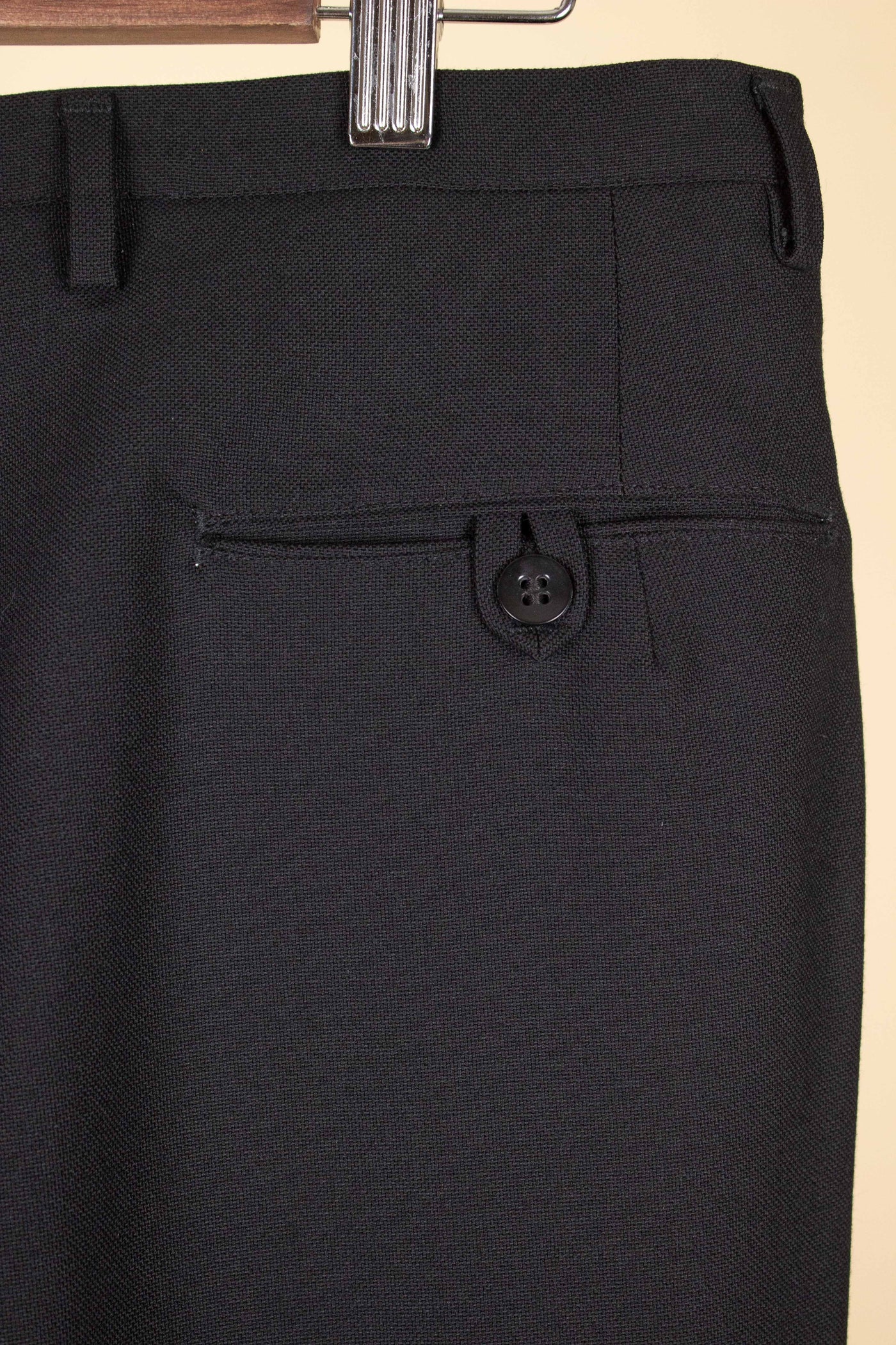 SWEDISH 1950S/1960S BLACK TROUSERS. SIZE CA EU 50-52