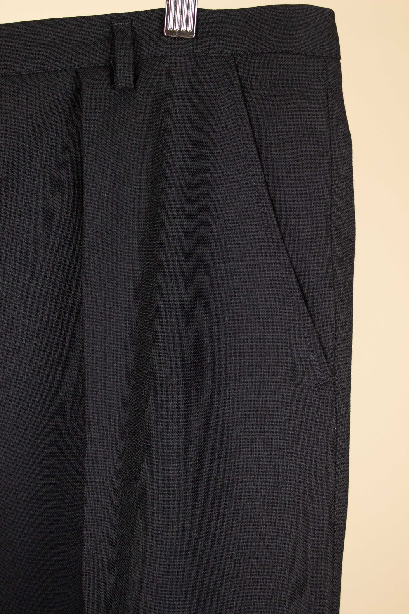 SWEDISH 1950S/1960S BLACK TROUSERS. SIZE CA EU 50-52