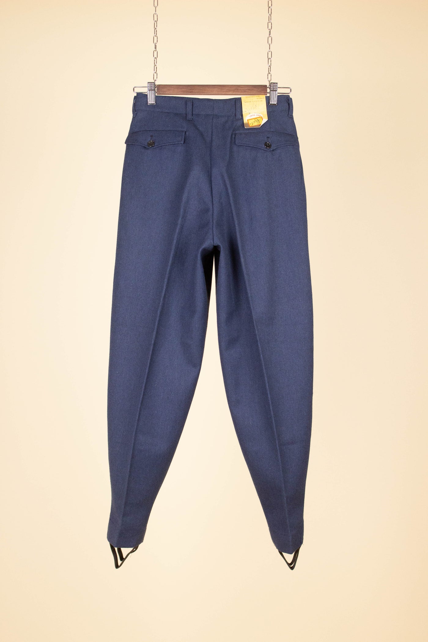 SWEDISH 1940S DEADSTOCK BLUE SKIING TROUSERS BY ALGOTS. SIZE CA EU 40