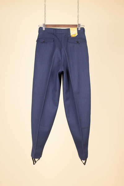 SWEDISH 1940S DEADSTOCK BLUE SKIING TROUSERS BY ALGOTS. SIZE CA EU 40