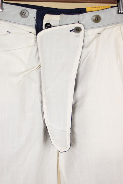 SWEDISH 1940S DEADSTOCK BLUE SKIING TROUSERS BY ALGOTS. SIZE CA EU 40