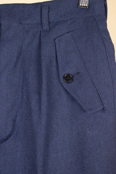 SWEDISH 1940S DEADSTOCK BLUE SKIING TROUSERS BY ALGOTS. SIZE CA EU 40