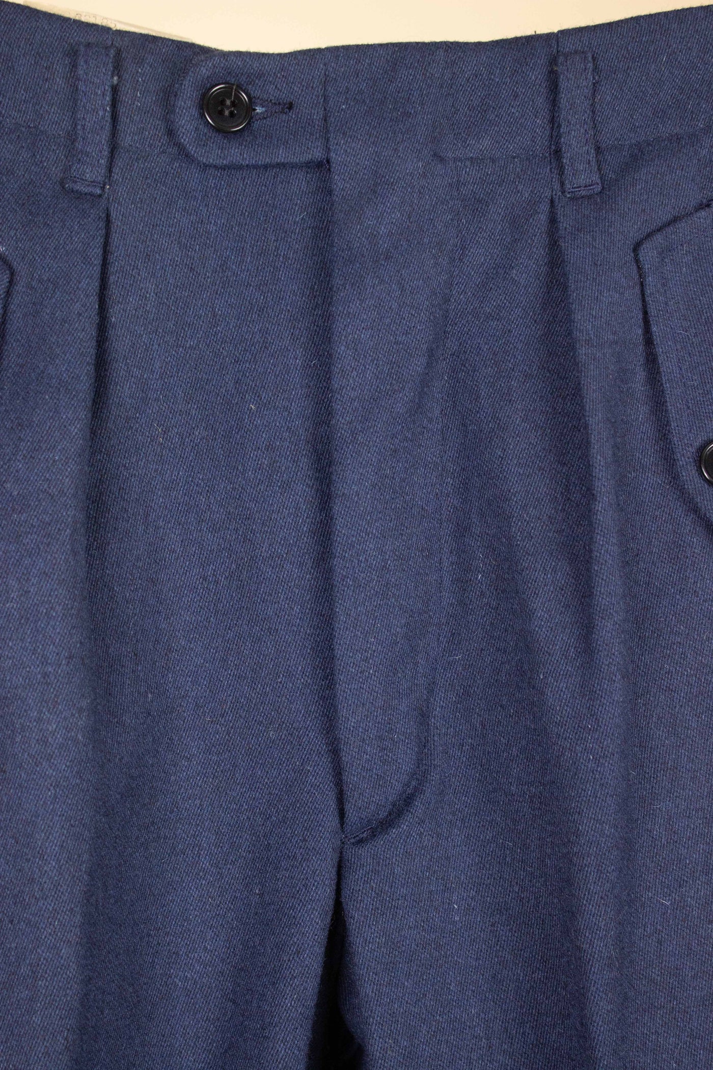 SWEDISH 1940S DEADSTOCK BLUE SKIING TROUSERS BY ALGOTS. SIZE CA EU 40