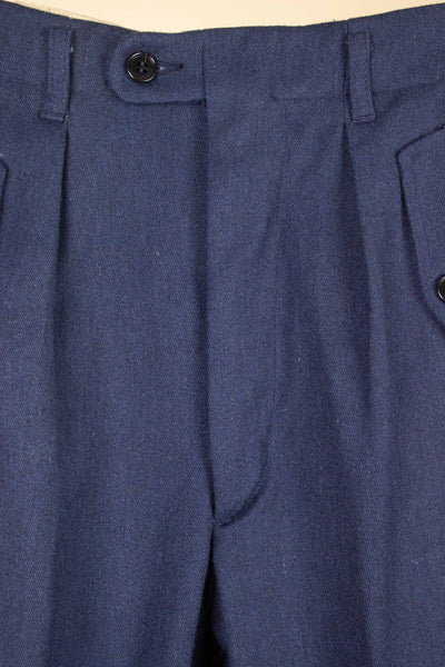 SWEDISH 1940S DEADSTOCK BLUE SKIING TROUSERS BY ALGOTS. SIZE CA EU 40
