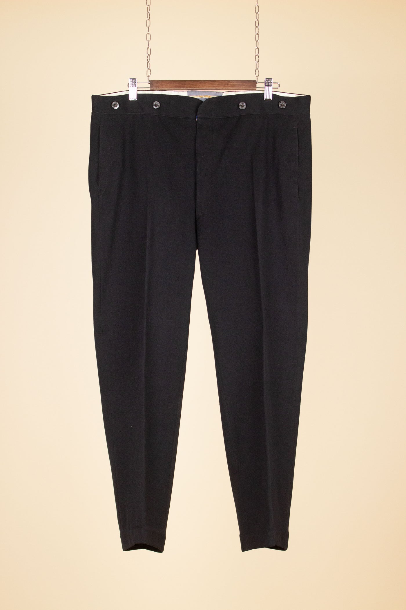 SWEDISH EARLY 1900S BLACK TROUSERS. SIZE CA EU 54-56 S