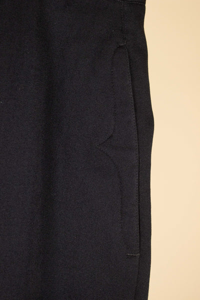 SWEDISH EARLY 1900S BLACK TROUSERS. SIZE CA EU 56 SHORT