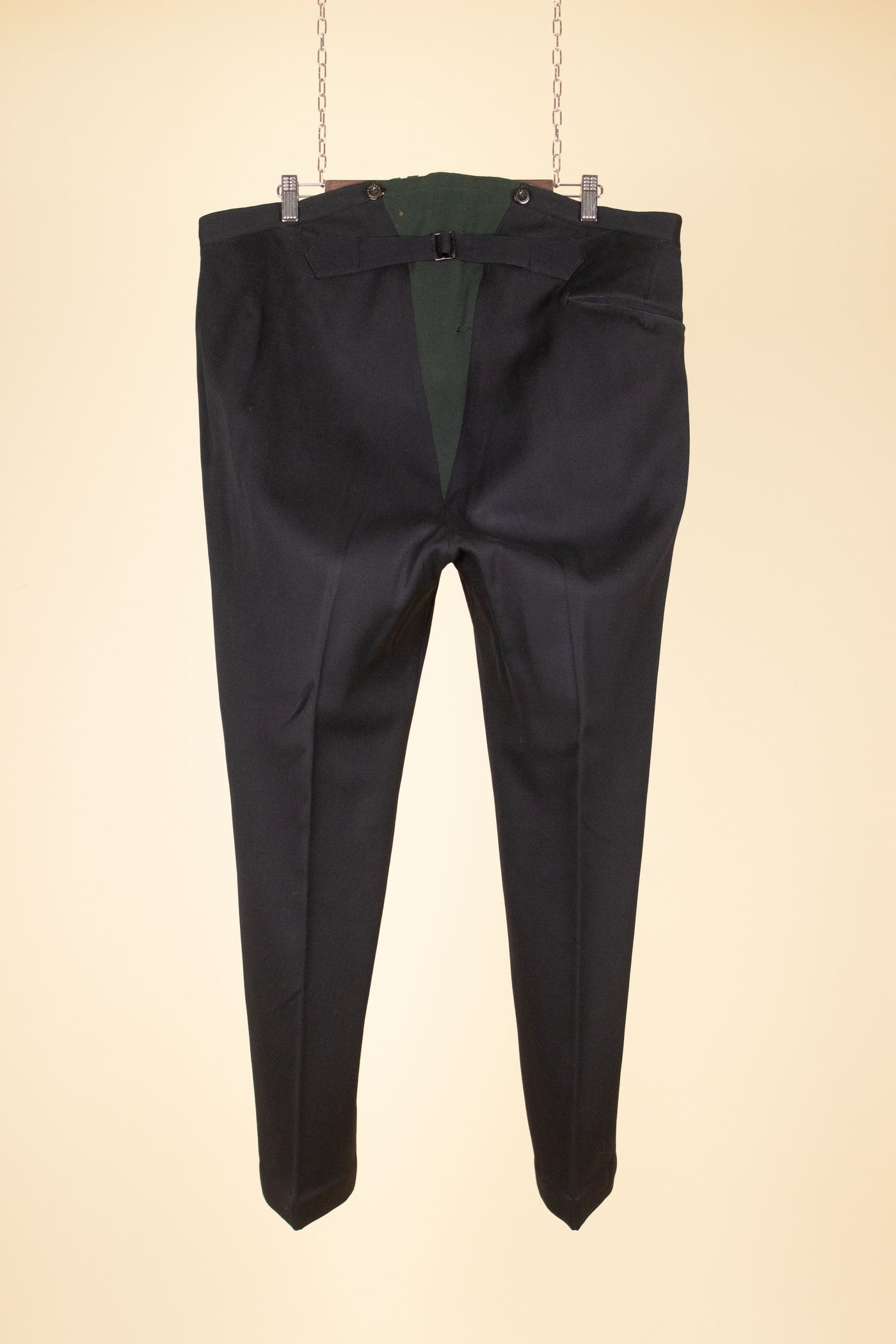 SWEDISH EARLY 1900S BLACK TROUSERS. SIZE CA EU 56 SHORT